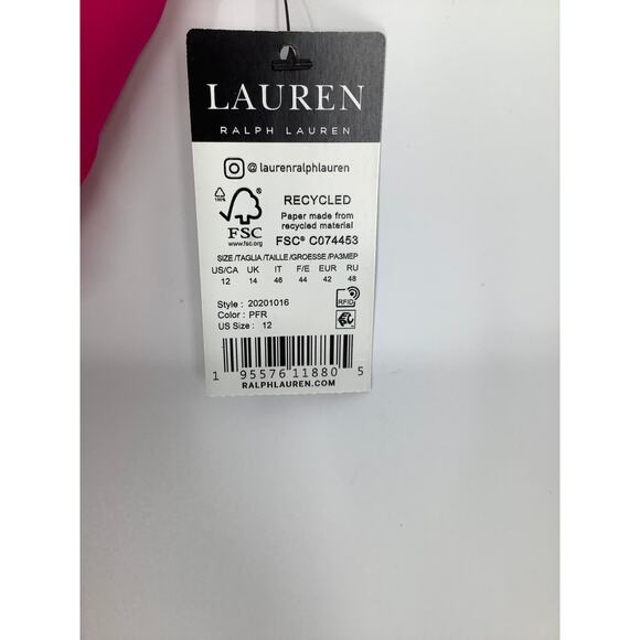 Lauren Ralph Lauren Women's 12 Pink Beach Club Solids Ring OTS Swimsuit L12-7 - Picture 6 of 9